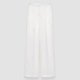 White Textured Viscose Morissey Trousers - Joseph