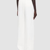 White Textured Viscose Morissey Trousers - Joseph