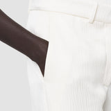 White Textured Viscose Morissey Trousers - Joseph