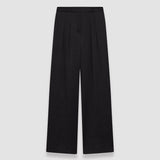 Black Textured Viscose Talma Trousers - Joseph