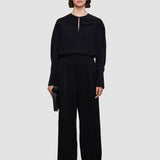 Black Textured Viscose Talma Trousers - Joseph