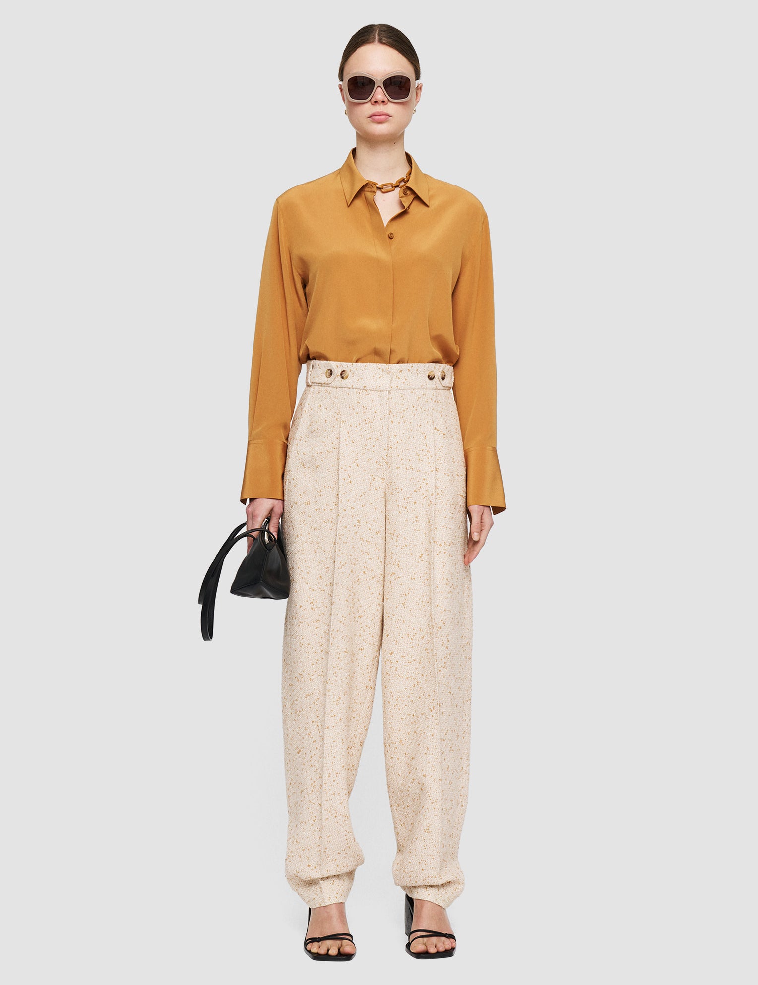 Beige Tweed Timothy Trousers - Joseph