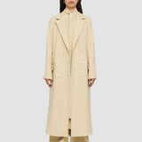 Beige Bonded Tailoring Wool Stretch Chantin Coat - Joseph