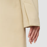 Beige Bonded Tailoring Wool Stretch Chantin Coat - Joseph