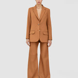 Brown Tailoring Wool Stretch Jackie Jacket - Joseph