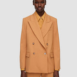 Brown Jaden Tailoring Wool Stretch Jacket - Joseph