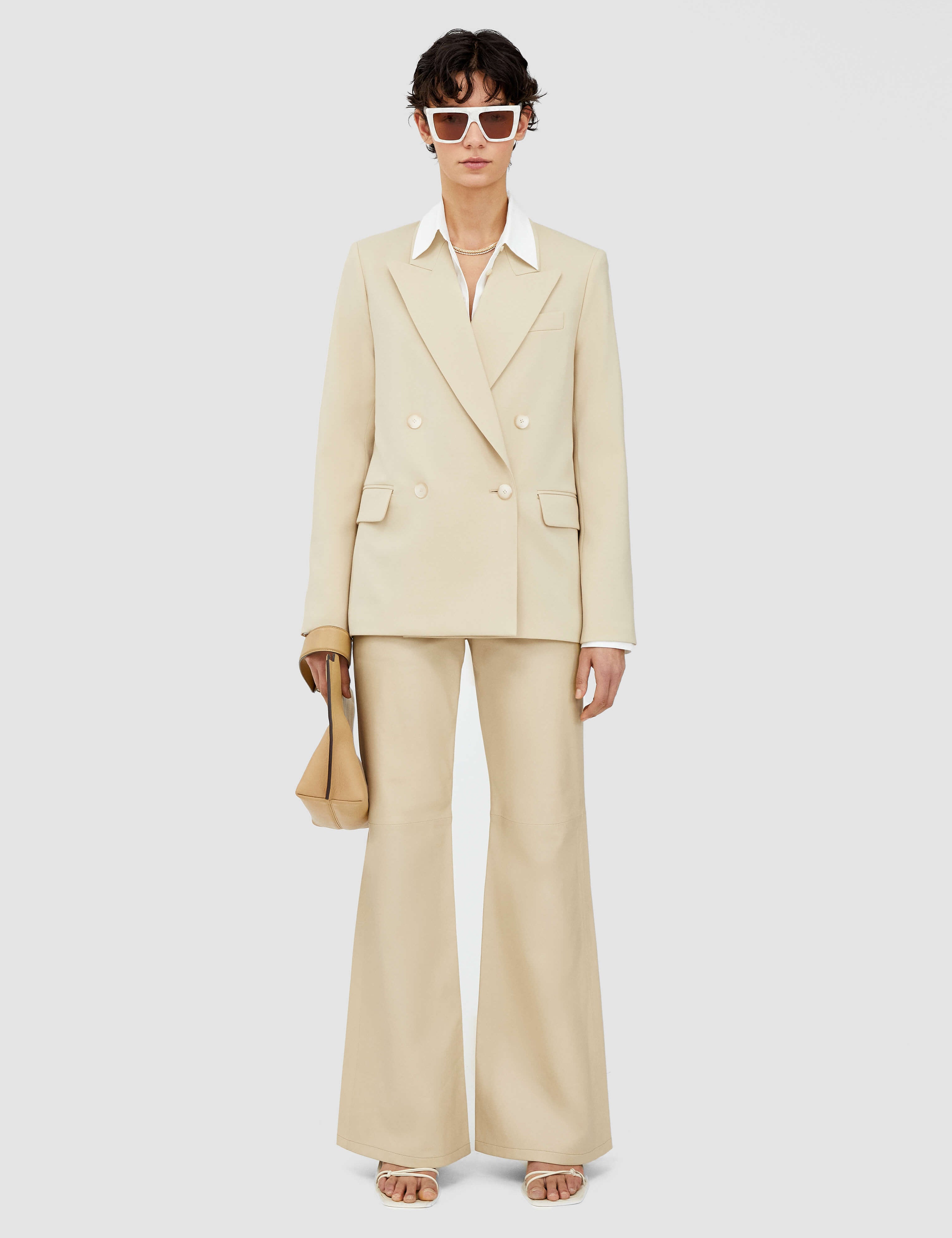 Beige Jaden Tailoring Wool Stretch Jacket - Joseph