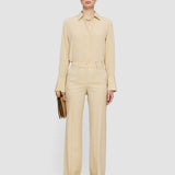 Beige Morissey Tailoring Wool Stretch Trousers - Joseph