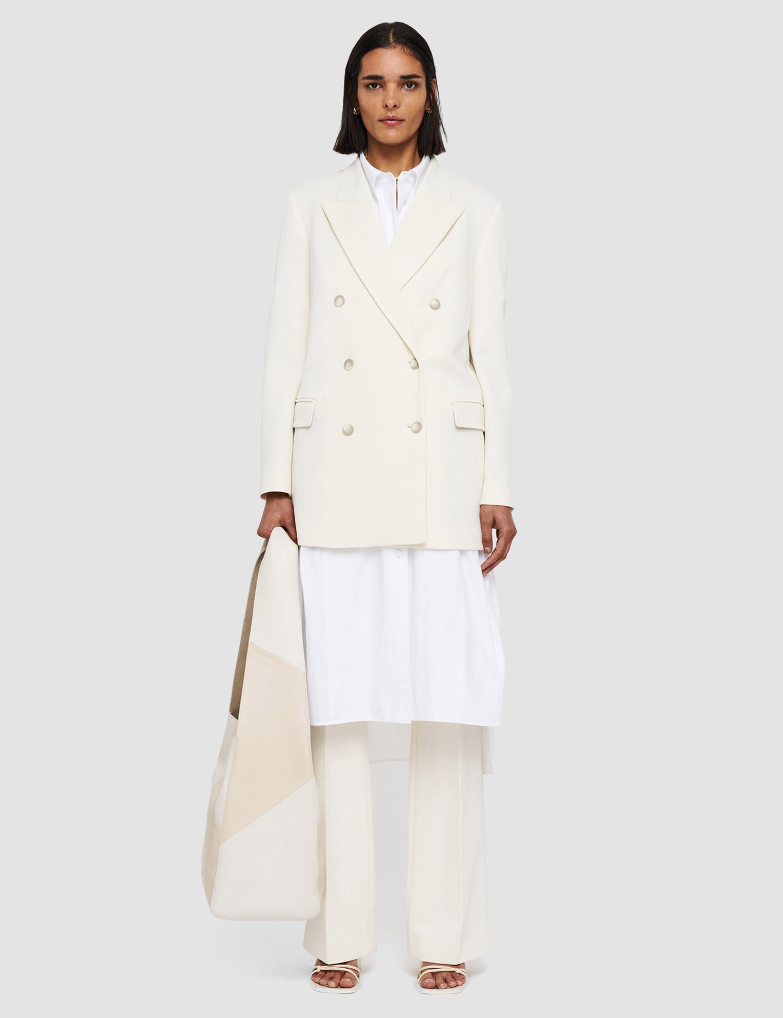 White Ottoman Jersey Chapone Jacket - Joseph