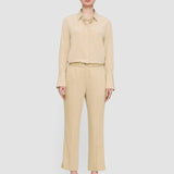 Beige Soft Viscose Tailoring Tottenham Trousers - Joseph