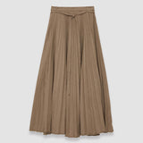 Brown Linen Cotton Siddons Skirt - Joseph