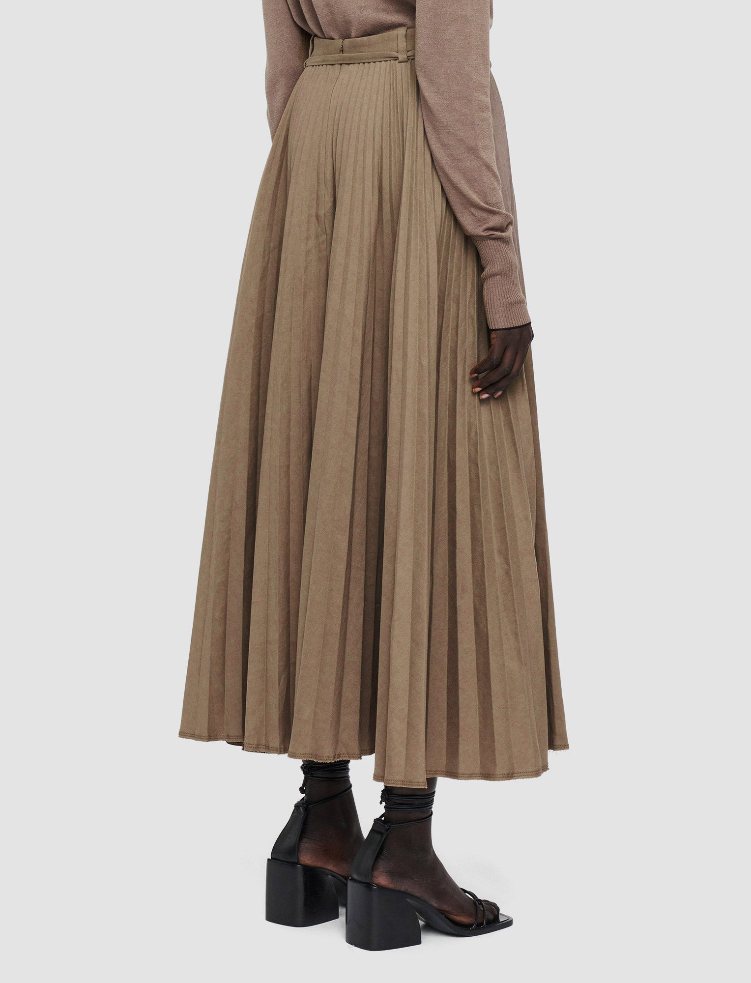 brown-linen-cotton-siddons-skirt-JOSEPH