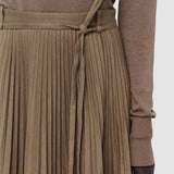 Brown Linen Cotton Siddons Skirt - Joseph