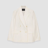 White Linen Cotton Jaden Jacket - Joseph