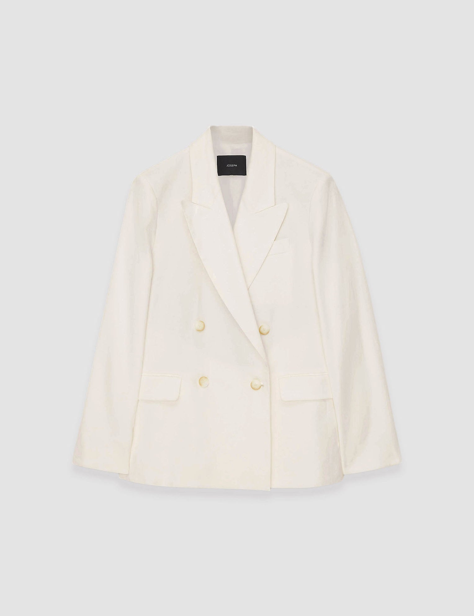 White Linen Cotton Jaden Jacket - Joseph