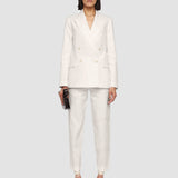 White Linen Cotton Jaden Jacket - Joseph