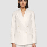 White Linen Cotton Jaden Jacket - Joseph