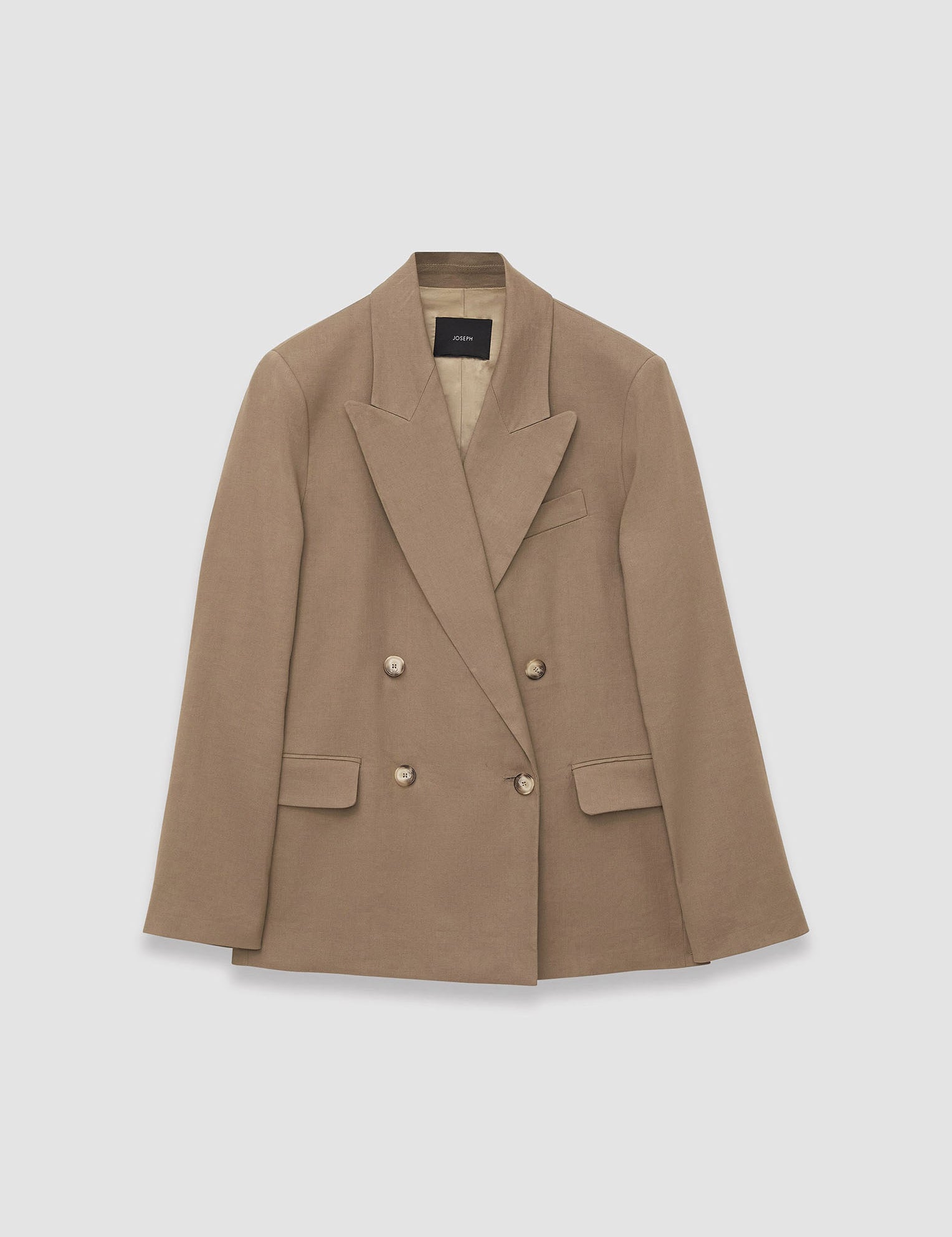 Brown Linen Cotton Jaden Jacket - Joseph