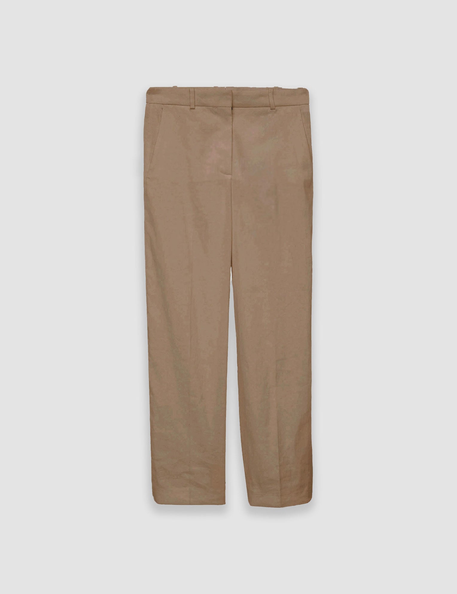 Brown Linen Cotton Trina Trousers - Joseph