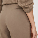 Brown Linen Cotton Trina Trousers - Joseph