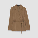 Brown Textured Twill Mayet Jacket - Joseph