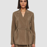 Brown Textured Twill Mayet Jacket - Joseph