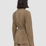 Brown Textured Twill Mayet Jacket - Joseph