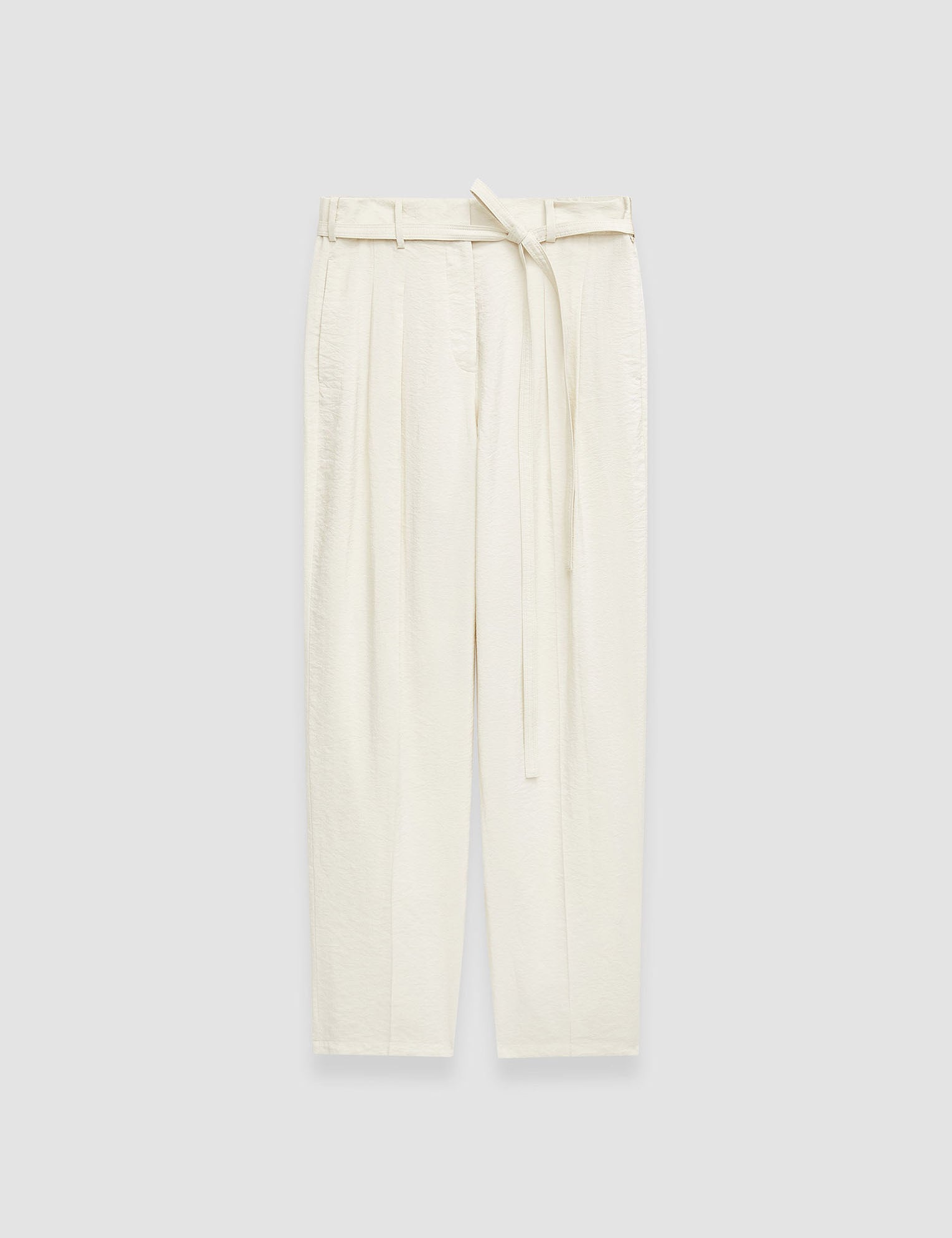 Beige Textured Twill Tarn Trousers - Joseph