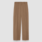 Brown Textured Twill Tarn Trousers - Joseph