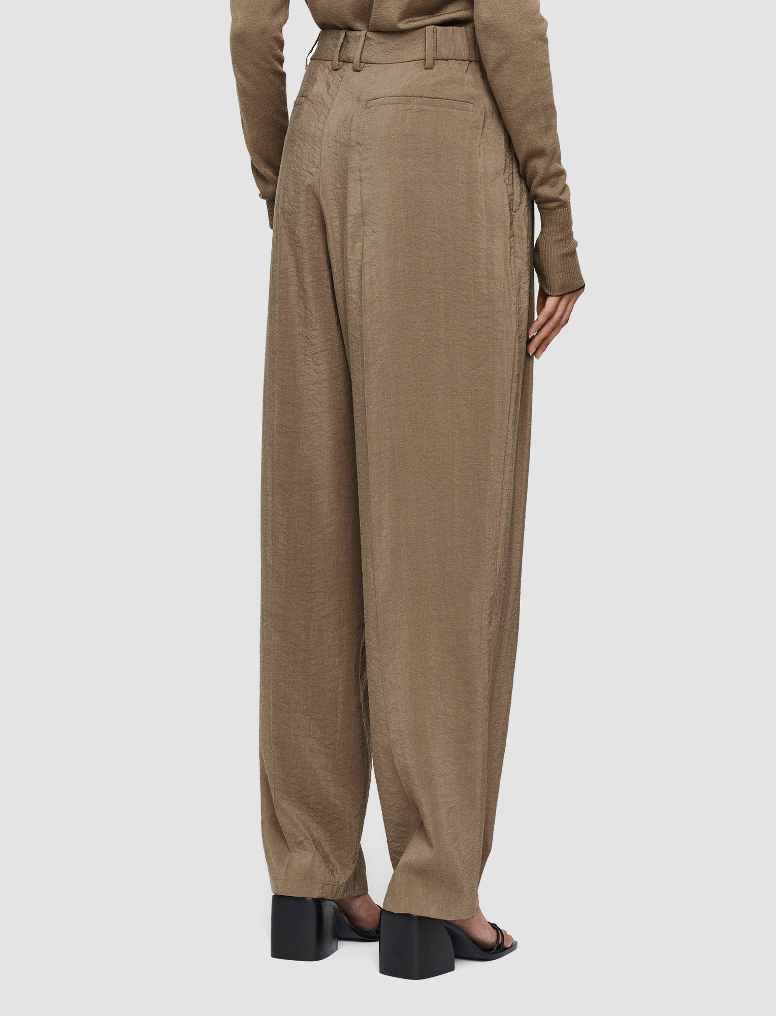 brown-textured-twill-tarn-trousers-JOSEPH