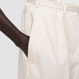 Beige Light Cotton Sateen Tunis Trousers - Joseph