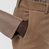 Brown Bi-Stretch Toile Coleman Trousers - Joseph