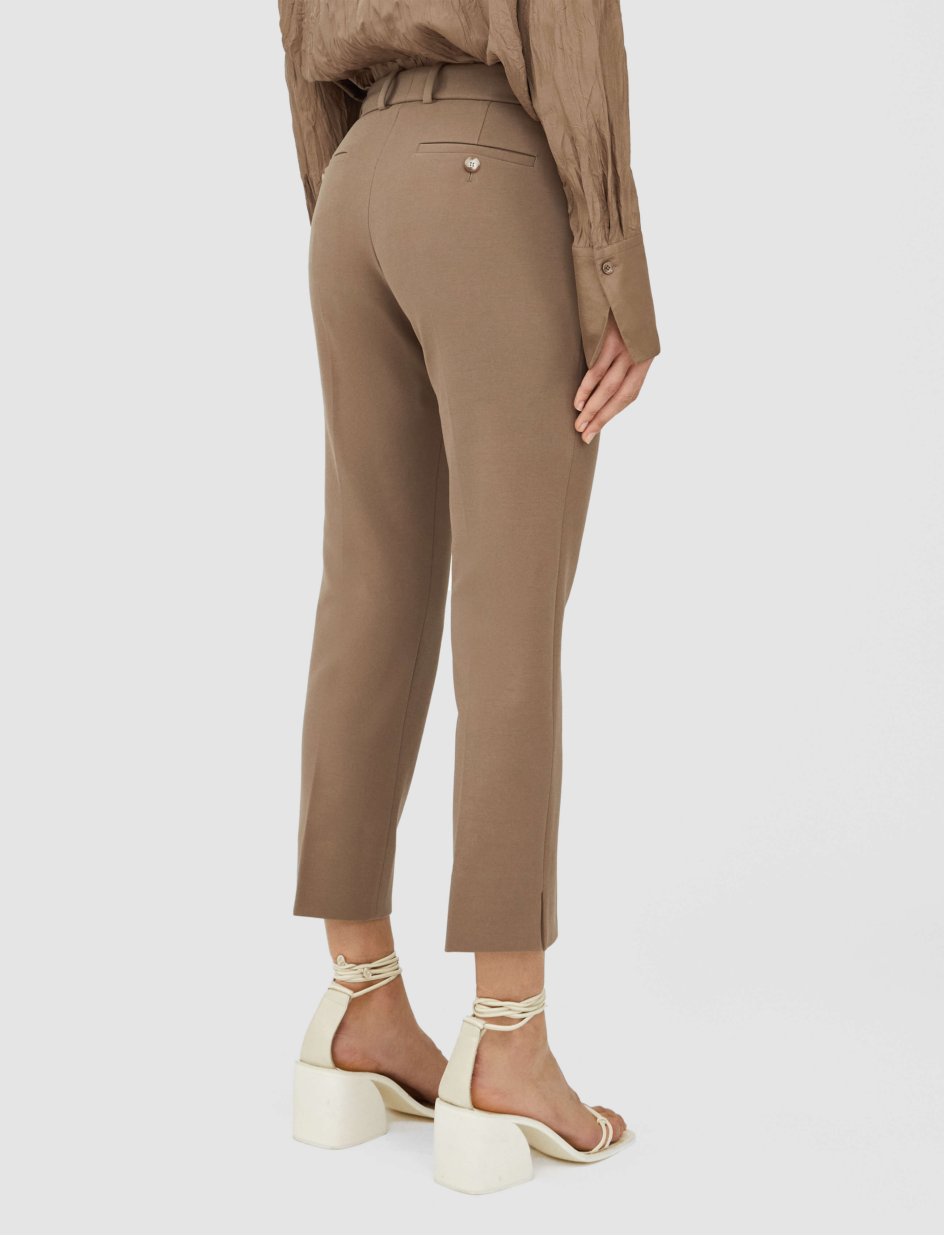 brown-bi-stretch-toile-bing-court-trousers-JOSEPH