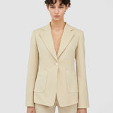 Beige Glenview Tailoring Wool Stretch Jacket - Joseph