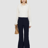 Blue Tafira Gabardine Stretch Trousers - Joseph