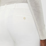 White Bing Court Light Gabardine Stretch Trousers - Joseph