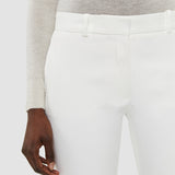 White Bing Court Light Gabardine Stretch Trousers - Joseph