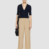 Beige Temple Light Gabardine Stretch Trousers - Joseph