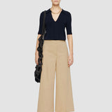 Beige Temple Light Gabardine Stretch Trousers - Joseph