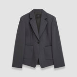 Grey Glenview Tailoring Wool Stretch Jacket - Joseph