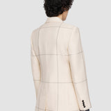 White Wool Tartan Leandre Jacket - Joseph