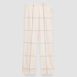 White Wool Tartan Morissey Trousers - Joseph