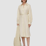 Beige Viscose Twill Floreal Dress - Joseph