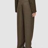 Green Viscose Twill Germain Trousers - Joseph