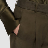 Green Viscose Twill Germain Trousers - Joseph