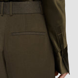 Green Viscose Twill Germain Trousers - Joseph