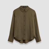 Green Viscose Twill Felicien Blouse - Joseph