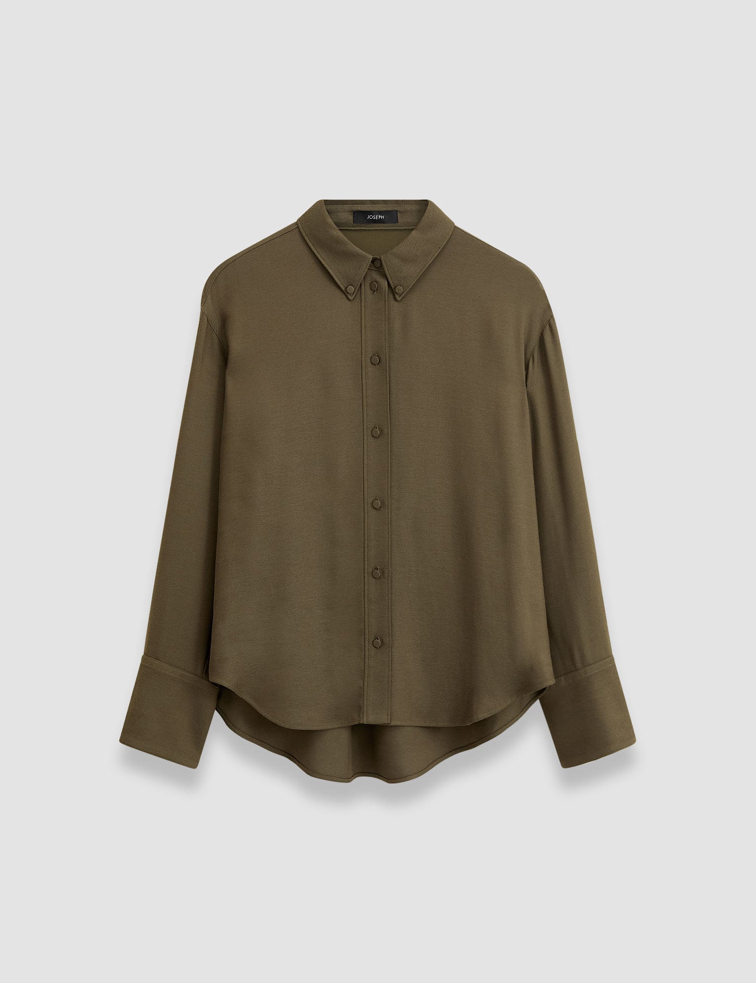 Green Viscose Twill Felicien Blouse - Joseph