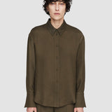 Green Viscose Twill Felicien Blouse - Joseph