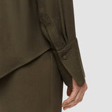 Green Viscose Twill Felicien Blouse - Joseph